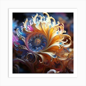 Abstract Flower Art Print