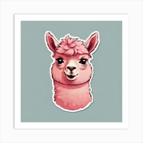 Llama Sticker Art Print