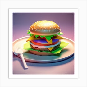 Burger 30 Art Print