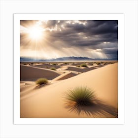 Sand Dunes In The Desert Art Print