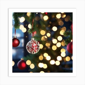 Christmas Tree With Ornaments 4 Art Print