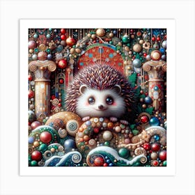 Hedge in the winter wonderland Art Print