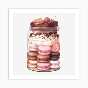 Macarons In A Jar 5 Art Print