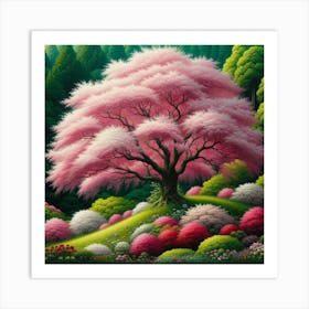 Cherry Blossom Tree Art Print