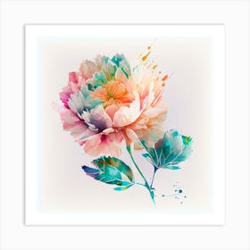 Watercolor Flower Abstract 12 Art Print
