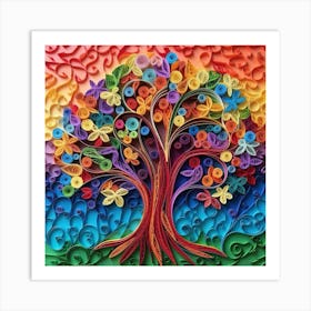 Quilling Tree Of Life Art Print