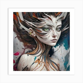 Abstract Girl (53) Art Print