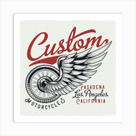 Custom Motorcycle Logo Art Print