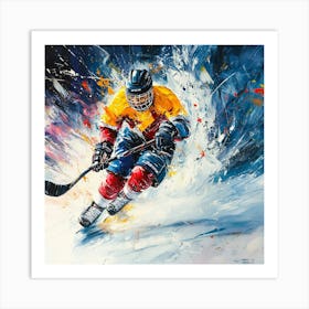 Hockey Player Art Art Print