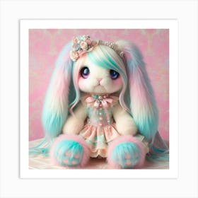 Pastel Bunny Art Print