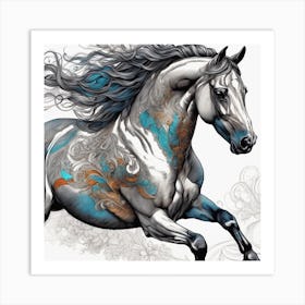 Horse Running 1 Art Print