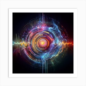 Resonating Sound Wave Art Print