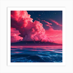 Pink Clouds In The Sky Art Print