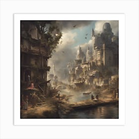 Fantasy City 1 Art Print