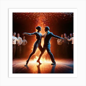 Dancers In Flames Art Print