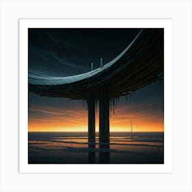 Futuristic Bridge Art Print