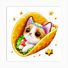 Cat In Taco Art Print