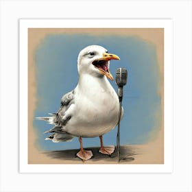 Singing Seagull Art Print