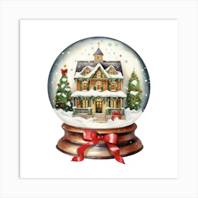 Snow Globe House Art Print