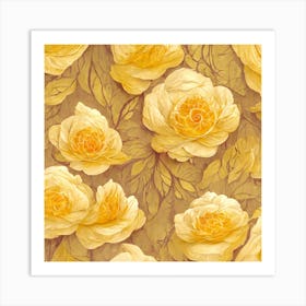 Yellow Roses 1 Art Print