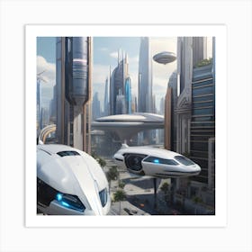 Futuristic Cityscape 6 Art Print