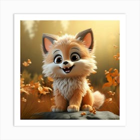 Cute Fox 40 Art Print