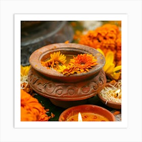 Hindu Pooja Art Print