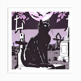 Spooky Cat Art Print