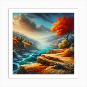 Landscape Painting 24 Art Print