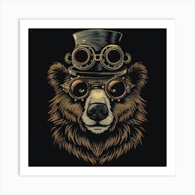 Steampunk Bear 20 Art Print