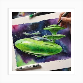 Alien Spaceship 1 Art Print