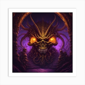 Demon Skull Art Print