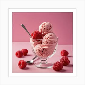 Raspberry Ice Cream 6 Art Print