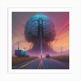 Futuristic Brain 49 Art Print