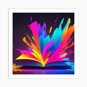 Colorful Book Art Print