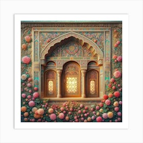 Roses In The Window 15 Art Print