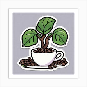 Coffee Plant In A Cup Art Print