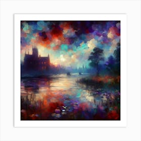 London Castle At Sunset Art Print