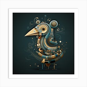 Abstract Bird Illustration Art Print