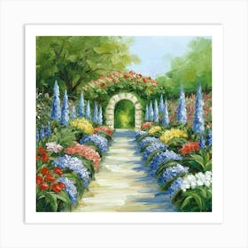 Into The Garden Art Print Painting Poster 3 Art Print