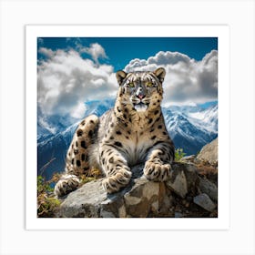 Snow Leopard 4 Art Print