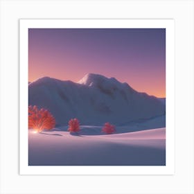 Snowy Landscape Art Print