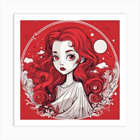 Red Haired Girl Art Print