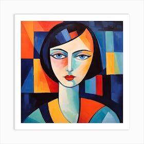 Abstract Portrait Of A Woman 2 Art Print