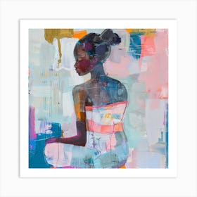 Woman In Meditation Art Print