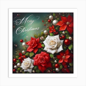 Christmas Roses Art Print