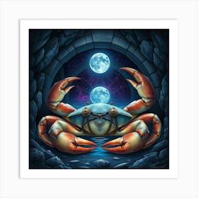 Crab In The Cave 14 Art Print