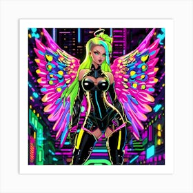 Neon Angel 41 Art Print