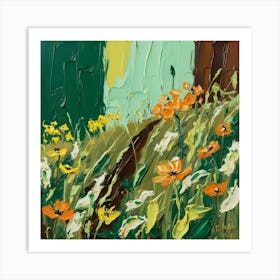 Abstract Day In The Meadow Art Print