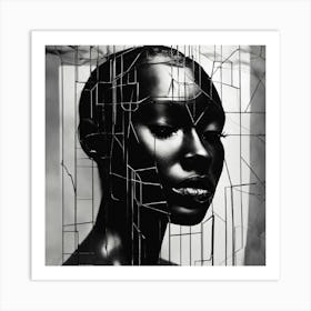 Black Woman In A Cage Art Print